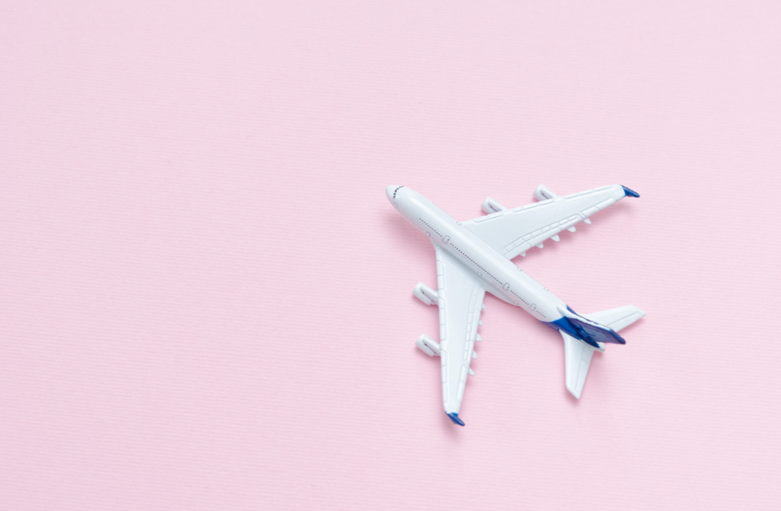 Flying Airplane Pink
