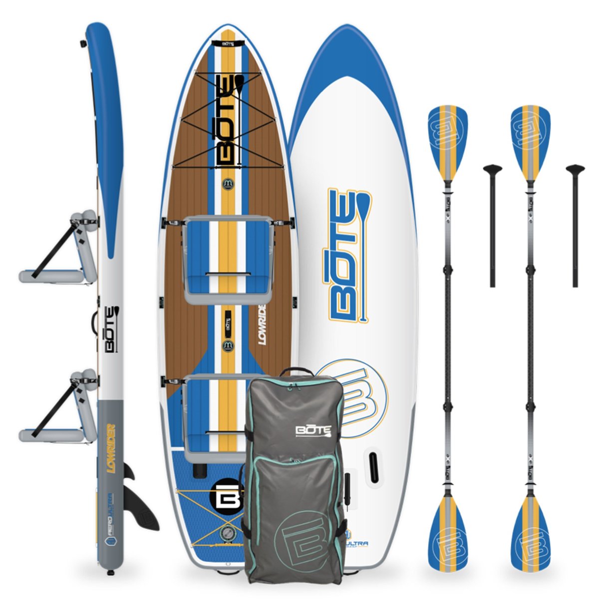 BOTE LowRider Aero Tandem Inflatable Paddle Board with Paddles - 11'6"